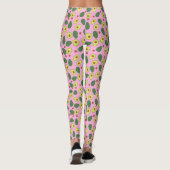 Roze Avocado Print Moderne Patroon Yoga Gym Kit Leggings (Achterkant)
