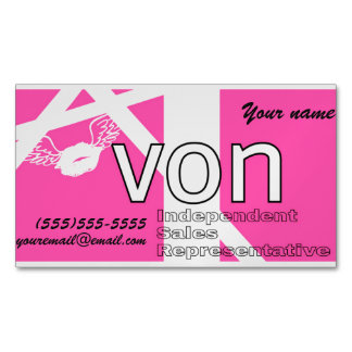 Roze Avon Personalized Visitekaartje Magneet
