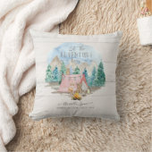 Roze avontuur Begin met bijtende geboorte baby Gir Kussen (Deken)