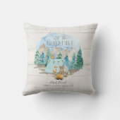 Roze avontuur Begin met bijtende geboorte baby Gir Kussen (Achterkant)