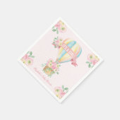  Roze Avontuur Hete Luchtballon Baby shower Servet (Hoek)