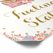 Roze Avontuur Reizen Miss tot Mevrouw Benzinepomp Poster (Hoek)