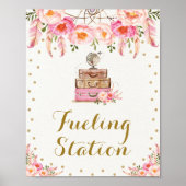 Roze Avontuur Reizen Miss tot Mrs Tankstation Poster (Voorkant)