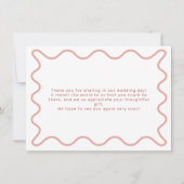 Roze avy Border Dank je creditcard Bedankkaart (Achterkant)