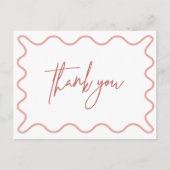Roze avy Border Dank u briefkaart (Voorkant)