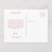 Roze avy Border Dank u briefkaart (Achterkant)