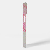 Roze Awareness Ribbon Angel Aangepaste iPhone Case (Achterkant / Rechts)