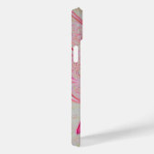 Roze Awareness Ribbon Angel Aangepaste iPhone Case (Achterkant / Rechts)