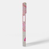 Roze Awareness Ribbon Angel Aangepaste iPhone Case (Achterkant / Rechts)