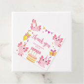 Roze Axolotl Alotl Verjaardagsfeest Plein Bedankjes Labels (In situ)
