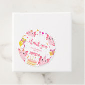 Roze Axolotl Alotl Verjaardagsfeest Ronde gunst Ta Bedankjes Labels (In situ)