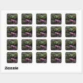 Roze Axolotl bij de rivier, Vierkante Sticker (Vel)