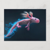 Roze Axolotl Briefkaart (Voorkant)