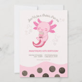 Roze Axolotl Bubble Boba Tea Girl Verjaardag Kaart (Voorkant)