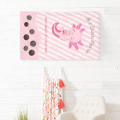 Roze Axolotl Bubble Boba Tea Verjaardagsfeest Spandoek (Insitu)