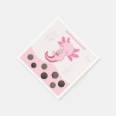 Roze Axolotl Bubble Milk Boba Thee Verjaardag Servet (Hoek)