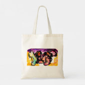 Roze axolotl Edelsteen Tote Bag (Achterkant)