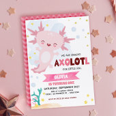 Roze Axolotl Girl Birthday Kaart