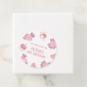 Roze Axolotl Kids Verjaardag Souvenir Gift Bedankjes Labels (In situ)