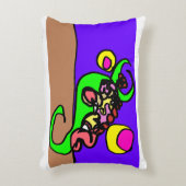 Roze axolotl kunst accent kussen (Voorkant(Verticaal))
