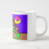 Roze axolotl kunst grote koffiekop (Rechts)