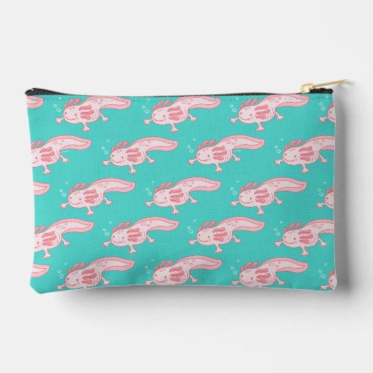 Roze Axolotl Patroon Etui (Achterkant)