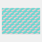 Roze Axolotl Patroon Inpakpapier Vel (Voorkant 2)