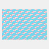 Roze Axolotl Patroon Inpakpapier Vel (Voorkant)