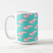 Roze Axolotl Patroon Koffiemok (Links)