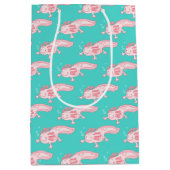 Roze Axolotl Patroon Medium Cadeauzakje (Voorkant)