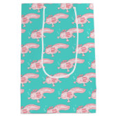 Roze Axolotl Patroon Medium Cadeauzakje (Achterkant)