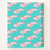 Roze Axolotl Patroon Notitieboek (Achterkant)