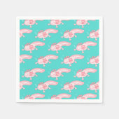 Roze Axolotl Patroon Servet (Voorkant)