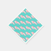 Roze Axolotl Patroon Servet (Hoek)