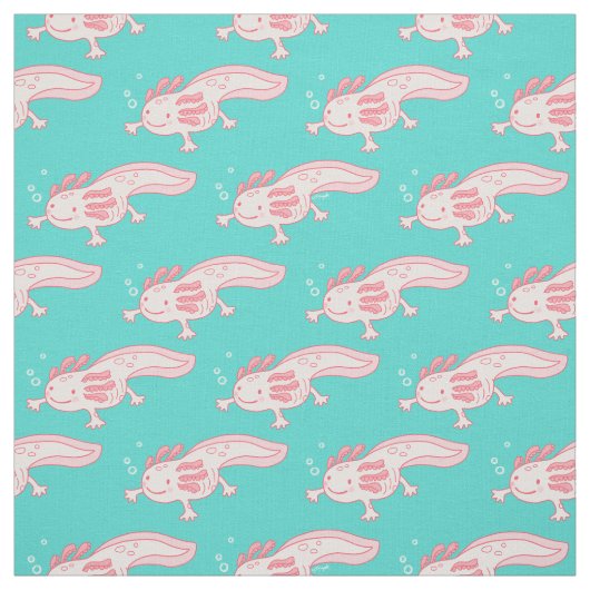 Roze Axolotl Patroon Stof (Swatch)