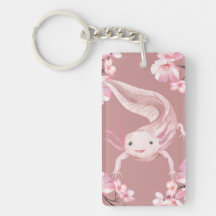 Roze Axolotl Sleutelhanger
