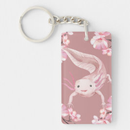 Roze Axolotl Sleutelhanger