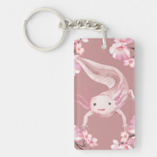 Roze Axolotl Sleutelhanger