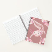 Roze Axolotl Spiraal Notebook Notitieboek (Binnen)