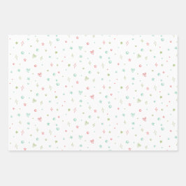 Roze Axolotl verjaardagsfeestje Inpakpapier Vel