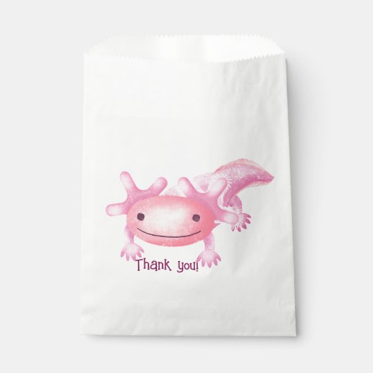 Roze axolotls bedankzakje (Voorkant)