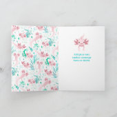 Roze Axolotls Custom Valentijnsdag Card Feestdagen Kaart (Binnen)