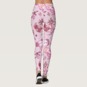 Roze Axolotls Patroon Leggings (Achterkant)