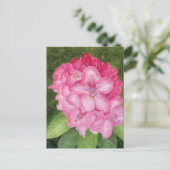 Roze Azalea Art Briefkaart (Staand voorkant)