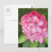 Roze Azalea Art Briefkaart (Voorkant / Achterkant)