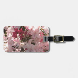 Roze Azalea Bagagelabel