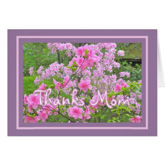 "ROZE AZALEA" BEDANKT MAM/HAPPY MOEDERDAG (Voorkant Horizontaal)