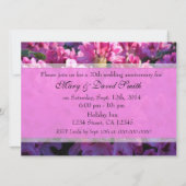 Roze azalea bloeiende huwelijksjubileum kaart (Achterkant)