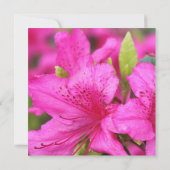  roze azalea bloemen bruiloft uitnodigingen (Achterkant)