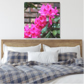 Roze Azalea Bloemen Canvas (Insitu (Slaapkamer))